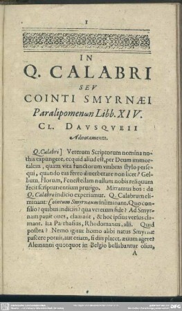 Libro I. Tersites cecidit, formosaque Penthesilea