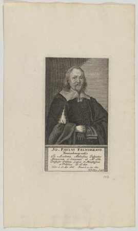 Bildnis des Jo. Pavlvs Felwingerus