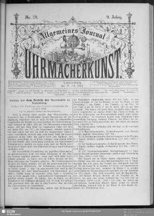 Auszug aus dem Bericht der Sternwarte zu Neuenburg : Ueber die Prüfung der Präzisionsuhren im Jahre 1883