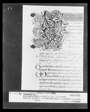 Missale aus Saint-Denis — Initiale D, Folio 18verso