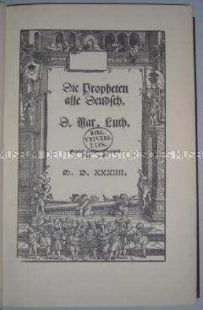 Faksimile der ersten vollständigen Lutherbibel von 1534 (Band 2)