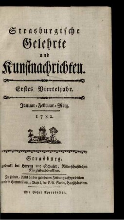 Erstes Vierteljahr. Januar~Februar~Merz. 1782.