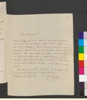 Brief von Koller, Freiherr von an Goethe, Johann Wolfgang von