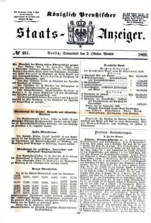 Königlich Preußischer Staats-Anzeiger. 1869, 10 - 12
