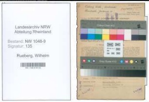 Entnazifizierung Wilhelm Rueberg , geb. 27.10.1891 (Architekt)