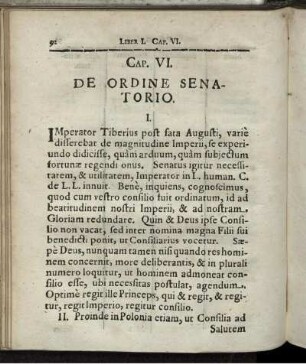 Cap. VI. De Ordine Senatorio