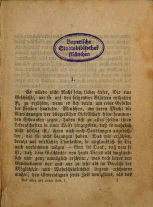 Aus alter und neuer Zeit : Erzählungen, 1