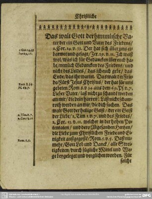Christliche Friedens-Predigt : Exordium. Tractatio.