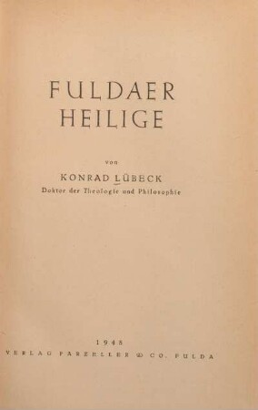 Fuldaer Heilige