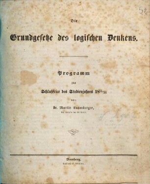 Die Grundgesetze des logischen Denkens