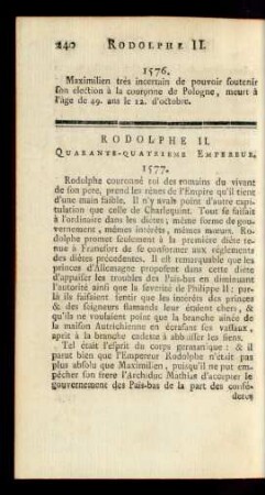 Rodolphe II. Quarante-Quatrieme Empereur