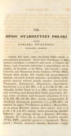 8. Opisu starozytney polski przez Tomasza Swieckiego