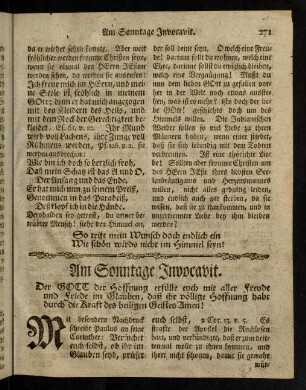 271-285, Am Sonntage Invocavit