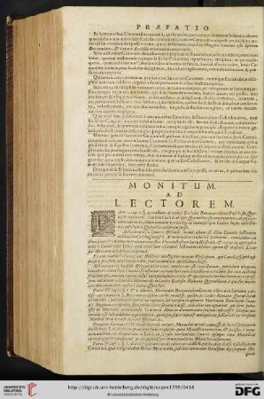 Monitum ad lectorem