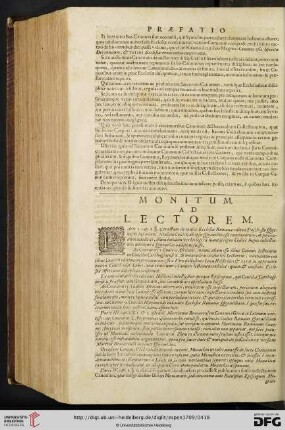 Monitum ad lectorem