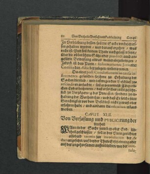 Caput XLII. Von Verfassung und Publicirung der Urtheil.