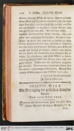 CCXLVIII. Stueck
