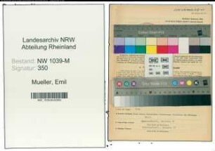 Entnazifizierung Emil Mueller , geb. 05.06.1898 (Schauspieler)