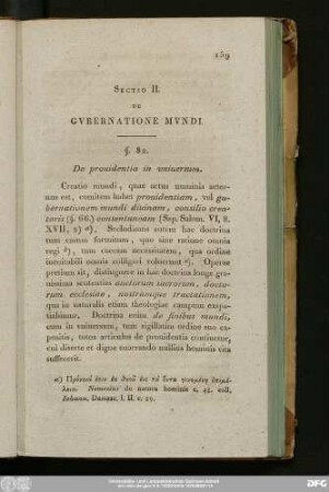 Sectio II. De Gubernatione Mundi.