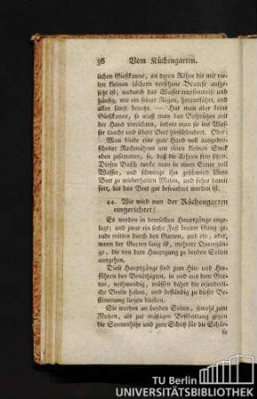 [E. Die Eintheilung des Küchengartens.]