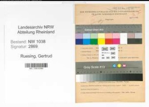 Entnazifizierung Gertrud Ruesing , geb. 15.08.1889 (Lehrerin)