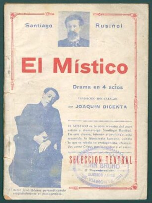 [Fotografías de Santiago Rusiñol y el actor José Gómez]