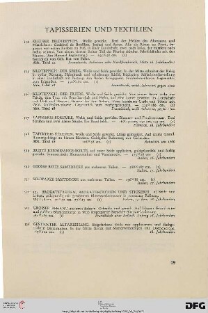 Tapisserien und Textilien (Nr. 524-536)