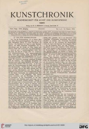 Heft 1/2 (14. Oktober 1910)