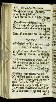 Sehnliches Verlangen nach dem ewigen Leben.