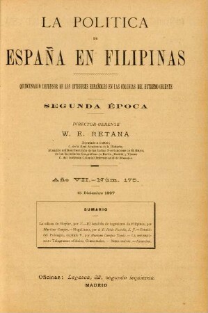 Núm. 175. 15 Diciembre 1897