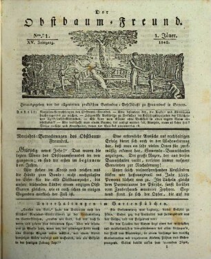 Der Obstbaum-Freund. 15, 15. 1842