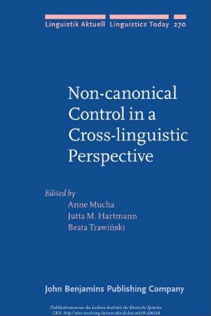 Non-canonical control in a cross-linguistic perspective