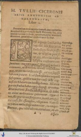 Marci Tullii Ciceronis Ars Rhetorica Ad Herennium