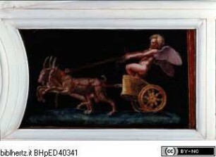 Szenen aus der römischen Geschichte und Mythologie, Putto auf einem von Ziegenböcken gezogenen Wagen