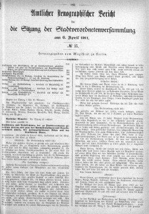 No. 15, 6. April 1911