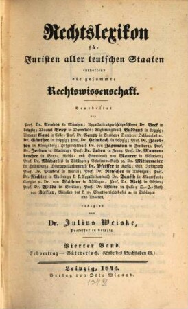 Rechtslexikon für Juristen aller teutschen Staaten enthaltend die gesammte Rechtswissenschaft, 4. Erbvertrag - Güteversuch