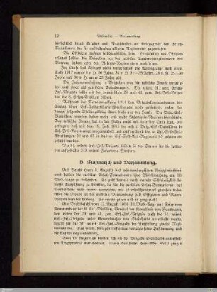 B. Aufmarsch und Versammlung