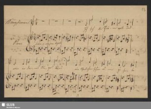 Bl. 13. Simon, Adolf: Notenblatt