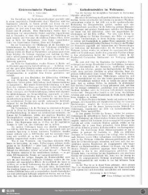 Elektrotechnische Plauderei (VI. Schluss)
