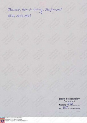 Biersack, Heinrich Ludwig, Oberfinanzrat