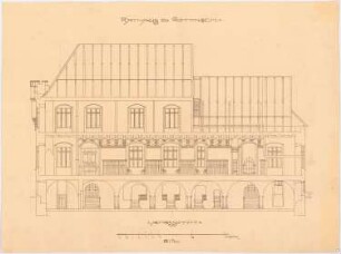 Rathaus, Göttingen: Alter Zustand: Längsschnitt 1:100