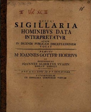 Sigillaria hominibus data interpretatur