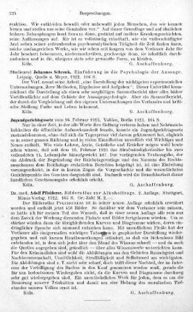 244, Johannes Schrenk. Einführung in die Psychologie der Aussage. 1922