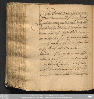 Einn Brieff Theophrasti Paracelsi an einen guten freund geschrieben.