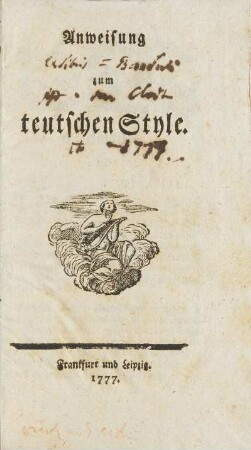 Anweisung zum teutschen Style