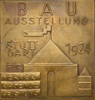 Preismedaille der Bauausstellung 1924 in Stuttgart