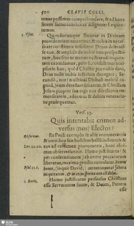 Vers. 33. Quis intentabir crimen adversus (nos) Electos?