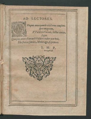 Ad Lectores.