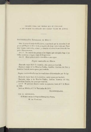 Decreto Para Las Primas Que Se Concedan A Los Buques Nacionales Que Hagan Viajes De Altura