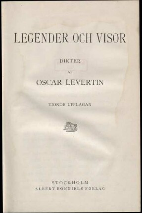 1,1: Legender och visor : dikter